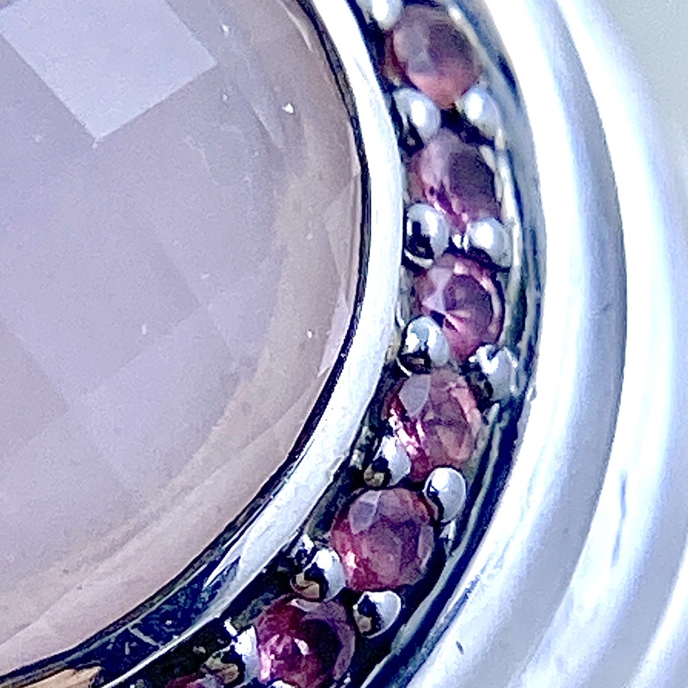John Hardy Batu Bedeg Rose Quartz Halo Ring - Size 7.25 - Picture 4 of 7